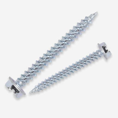 Self tapping screws ,Slotted Hex head ,sharp point.